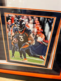 Russell Wilson Autographed Denver Broncos Nike Navy Jersey Framed Fanatics COA