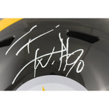 TJ Watt Autographed/Signed Pittsburgh Steelers F/S Helmet Beckett Witness 50943