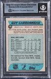 Canadiens Guy Carbonneau Authentic Signed 1986 Topps #176 Card BAS Slabbed