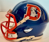 Dennis Smith Autographed Denver Broncos Blue Metallic Mini Helmet Inscribed JSA