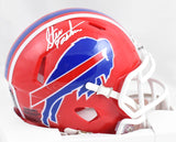 Steve Tasker Autographed Buffalo Bills 87-01 Speed Mini Helmet - Prova *White