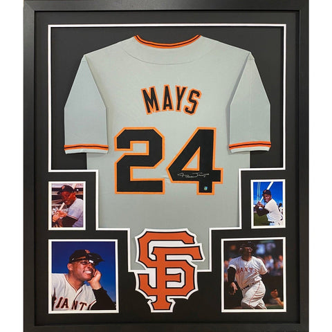 Willie Mays Autographed Signed Framed Say Hey San Francisco Giants Jersey