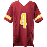 Frankie Luvu Autographed/Signed Pro Style Red XL Jersey Beckett Witness 51836