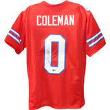 Keon Coleman Autographed Pro Style Size XL Red Jersey Beckett Witness 50910