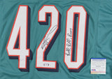 Ricky Williams Signed Miami Dolphins 420 Jersey Inscribed "Puff Puff Run" (PSA)