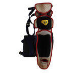 Evan Gattis Signed Game Used Red & Navy Under Armor Catchers Gear -2014 Game Use