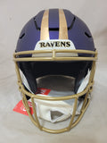 RAY LEWIS SIGNED BALTIMORE RAVENS ALTERNATE SPEEDFLEX AUTHENTIC HELMET BECKETT