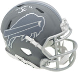 JAMES COOK AUTOGRAPHED BILLS SLATE GRAY SPEED MINI HELMET BECKETT WITNESS 236177