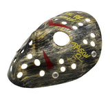 Ari Lehman Signed Friday the 13th Gold Costume Mask with 2 Inscriptions