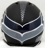 RUSSELL WILSON AUTOGRAPHED SEAHAWKS MATTE BLACK MINI HELMET GREEN RW HOLO 145787