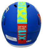 A.J. Brown Signed Full Size Replica SB LIX Blue Helmet Eagles Beckett 195537