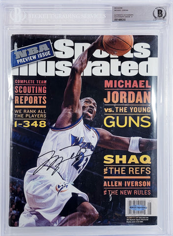 Michael Jordan Autographed SI Bulls Auto Grade Mint 9 UDA & Beckett 14880243