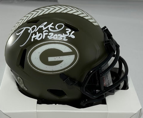 Packers LEROY BUTLER Signed SALUTE SERVICE Speed Mini Helmet AUTO w/HOF - JSA