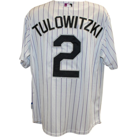 Troy Tulowitzki Colorado Rockies Majestic Brand White Jersey Size 50 58398