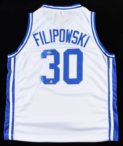 Kyle Filipowski Signed Duke Blue Devils Jersey /Beckett/2024 NBA Draft Pick Jazz