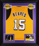 Austin Reaves Signed Yellow Pro Style Framed Jersey w/ White #'s BAS Witnessed
