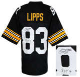 Louis Lipps (STEELERS) Signed Black Custom Jersey w/ROY'84 - (SCHWARTZ COA)
