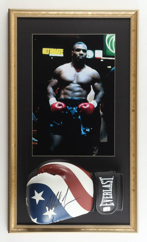 Mike Tyson Signed 19x28 Custom Framed Photo Display (Tyson / Fiterman Hologram)