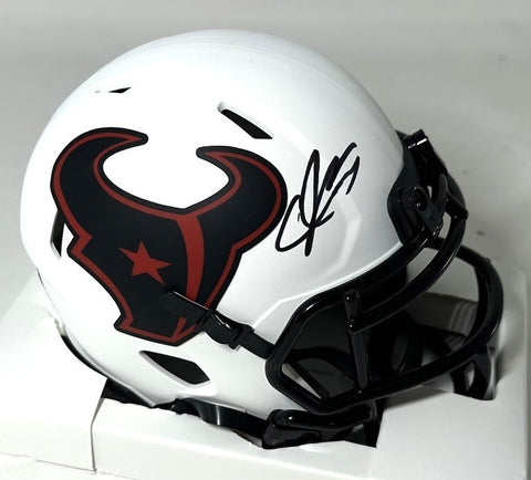 Texans HOF'er ANDRE JOHNSON Signed Riddell LUNAR Speed Mini Helmet AUTO - BAS