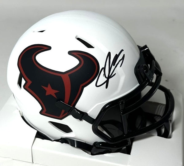 Texans HOF'er ANDRE JOHNSON Signed Riddell LUNAR Speed Mini Helmet AUTO - BAS