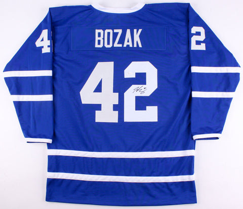 Tyler Bozak Signed Maple Leafs Jersey (JSA Hologram) Playing career 2009-present