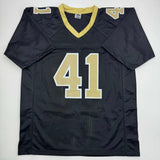 Autographed/Signed Alvin Kamara New Orleans Black Football Jersey Beckett BASCOA