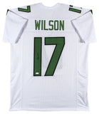 Garrett Wilson Authentic Signed White Pro Style Jersey Autographed JSA Witness