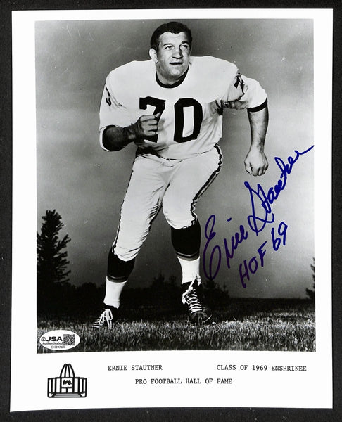 Ernie Stautner Official Pro Football HOF Auto/Signed 8x10 Photo JSA BA201967
