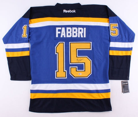 Robby Fabbri Signed St. Louis Blues Jersey (Beckett) St louis 1st Rnd Pick 2013
