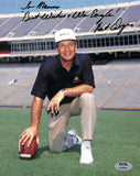 Pat Dye Signed/Auto/Inscr 8x10 Photo Auburn Head Football Coach PSA/DNA 185221