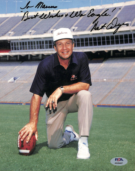 Pat Dye Signed/Auto/Inscr 8x10 Photo Auburn Head Football Coach PSA/DNA 185221