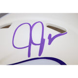 Justin Jefferson Autographed Minnesota Vikings Mini Helmet 24 Alt Beckett 51012