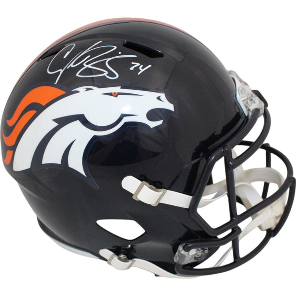 Champ Bailey Autographed/Signed Denver Broncos TB 97-23 F/S Helmet Beckett 32845