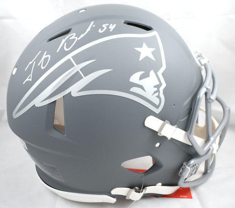 Tedy Bruschi Signed Patriots F/S Slate Speed Authentic Helmet - Beckett W Holo