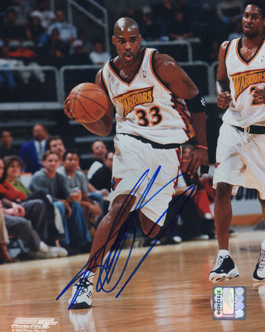 Antawn Jamison Signed Warriors Dribble Action 8x10 Photo - (SS COA)