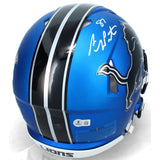 Sam LaPorta Autographed Lions Blue 2024 Alternate Speed Authentic Helmet Beckett