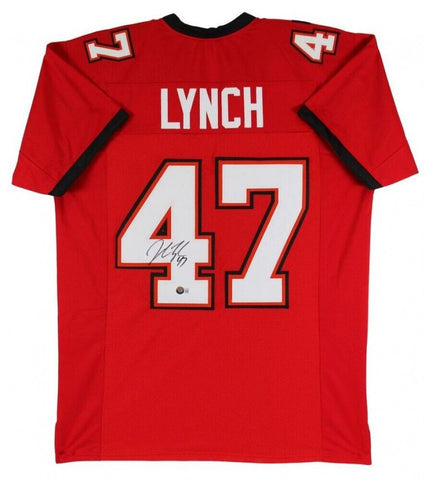 John Lynch Signed Tampa Bay Buccaneers Red Home Jersey (Beckett) Bucs 1993-2003