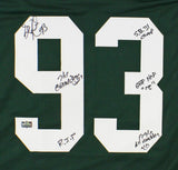 Gilbert Brown Signed Green Bay Custom Green Jersey - 5 Inscriptions -Madden