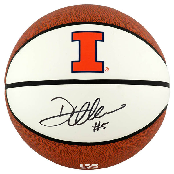 Deron Williams Signed Illinois White Logo Brand Full Size Basketball - (SS COA)