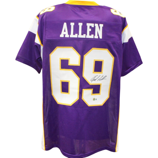 Jared Allen Autographed Pro Style Sz XL Purple Jersey Beckett Witness 55157