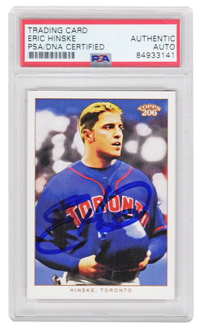 Eric Hinske Signed Blue Jays 2002 Topps Baseball Card #383 - (PSA Encapsulated)