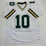 Autographed/Signed Jordan Love Green Bay White Football Jersey Beckett BAS COA
