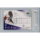 Ray Lewis Autographed/Signed 2009 UD SP Gold #93 Trading Card Slab Beckett 53457
