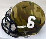 DEVONTA SMITH AUTOGRAPHED SIGNED ALABAMA CAMO SPEED MINI HELMET BECKETT 191111