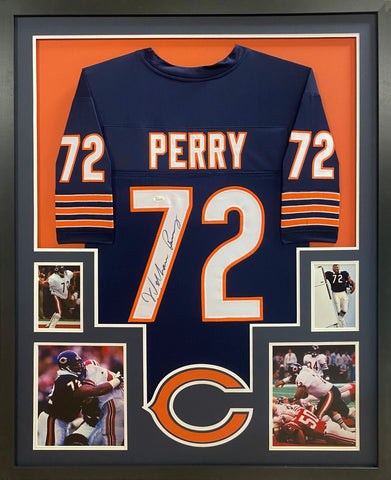 William "Fridge" Perry Autographed Signed Framed Chicago Bears Jersey JSA