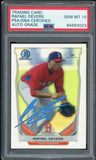 2014 Bowman Chrome Refractor Rafael Devers RC Blue Ink PSA/DNA Auto GEM MINT 10