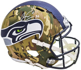 CHRIS CARSON AUTOGRAPHED SEAHAWKS CAMO FULL SIZE HELMET (BUBBLING) FANATICS