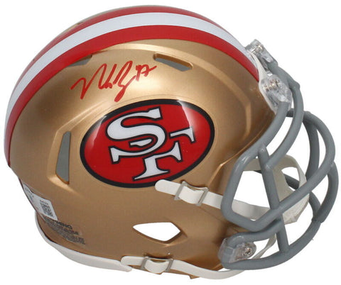 Nick Bosa Autographed San Francisco 49ers Throwback Mini Speed Helmet Beckett