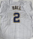 BILL HALL Signed Custom Replica Brewers Pinstripe Jersey AUTO - BAS