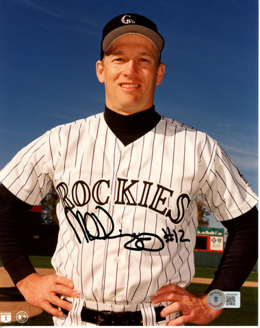 Mike Kingery Autographed/Signed Colorado Rockies 8x10 Photo Beckett 55883